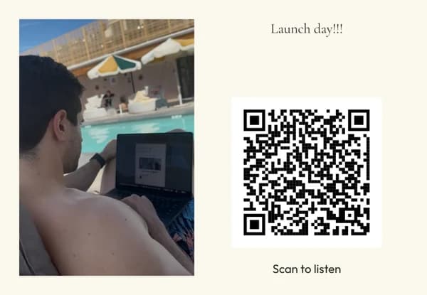 One photo gift tag with a listening QR code. Eight are included on each printable sheet.